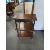 CONSOLE A COLONNES BOIS TOURNÉ 3 TABLETTES 1 TIROIR STYLE RÉGENCE 