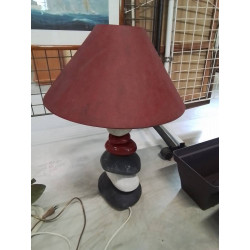 LAMPE GALETS GRIS ECRU...