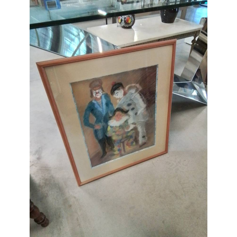 PASTEL AUX TROIS CLOWNS