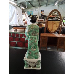 STATUETTE PORCELAINE CHINE PERSONNAGE DE LA FAMILLE VERTE