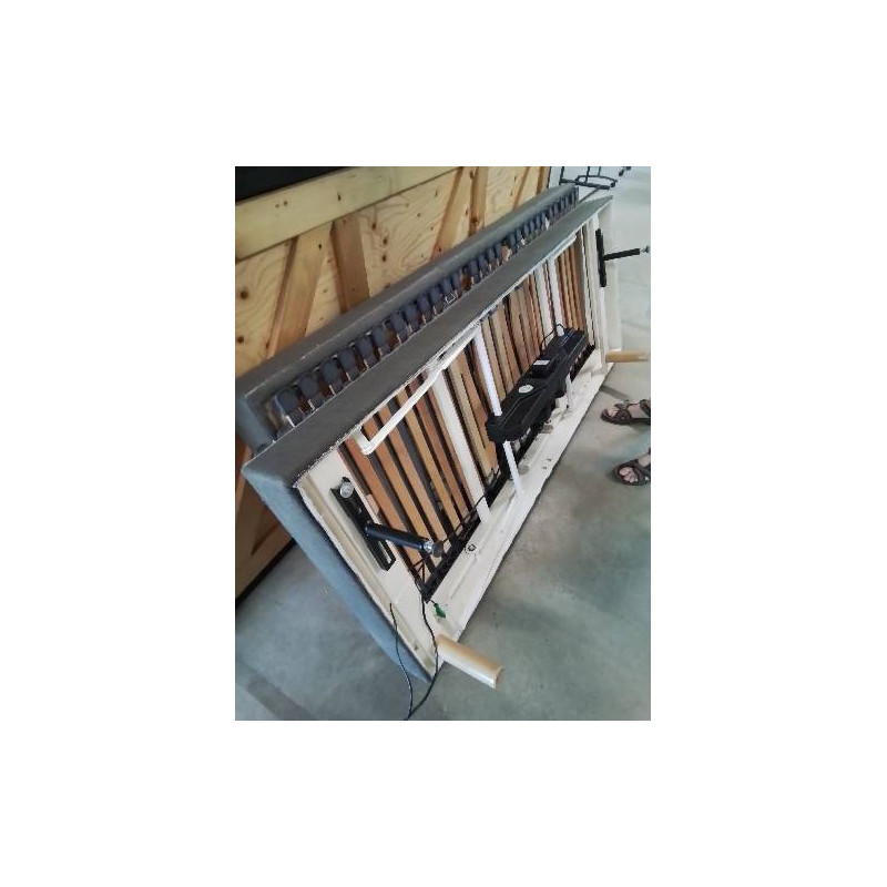 PAIRE DE SOMMIER ÉLECTRIQUE ONEA CADRE TISSU GRIS 2X80X200CM