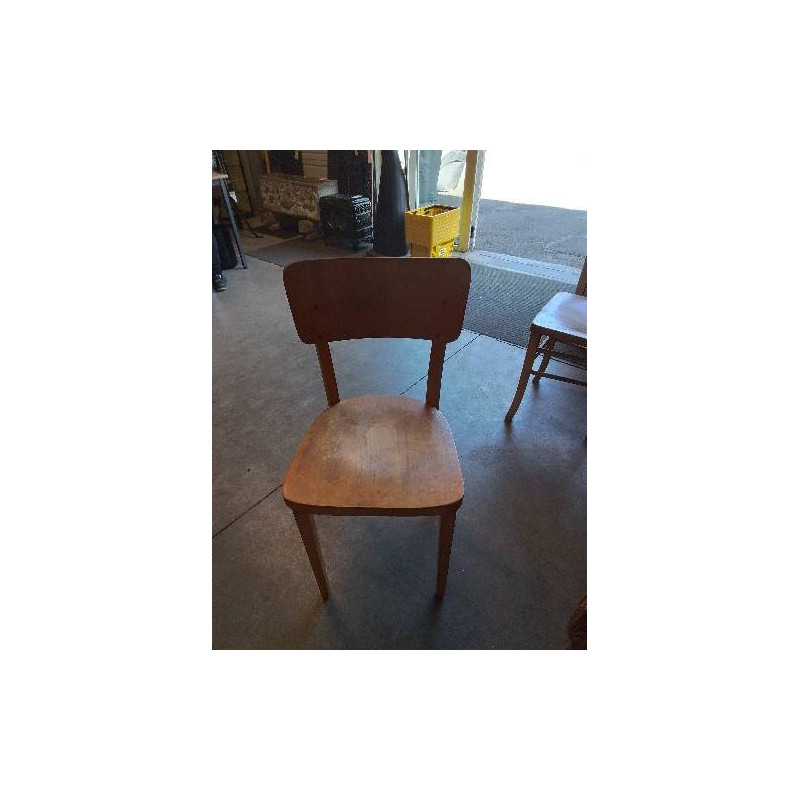 CHAISE D’ADMINISTRATION BOIS CLAIR THONET ANNÉES 50