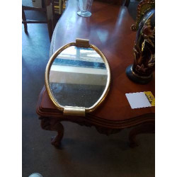 PLATEAU DE SERVICE MIROIR DORE DURINOX ANNÉES 50