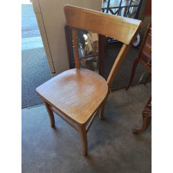 CHAISE D’ADMINISTRATION BOIS CLAIR ANNÉES 50