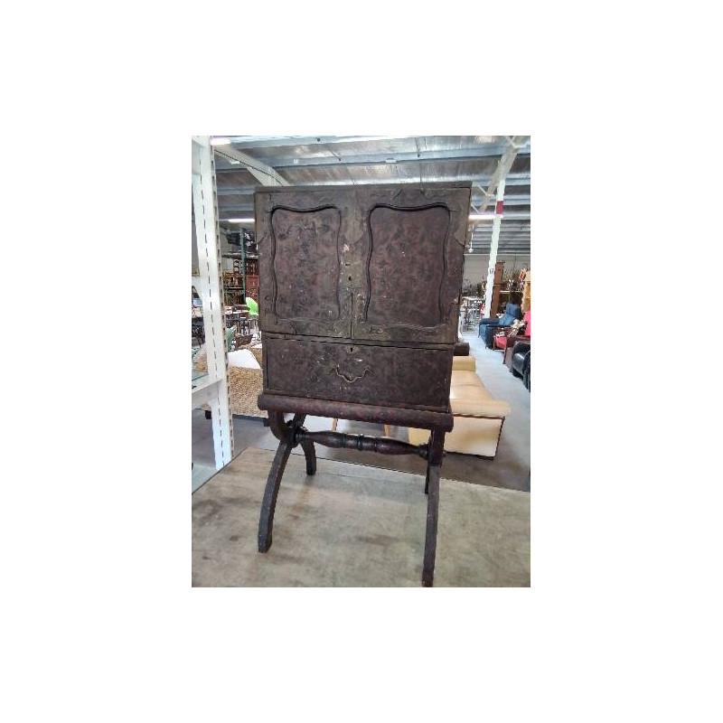 CABINET ASIATIQUE BOIS 2 PORTES 1 TIROIR SUR PIED