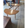 TABLE RONDE A ABATTANTS PIEDSTOURNÉS (S’OUVRANT A 80CM VENDUE SANS RALLONGES) 100X73CM