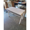 BUREAU RECTANGULAIRE BOIS BLANC 2 TIROIRS TAUPE