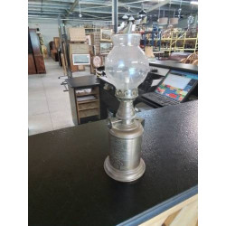 LAMPE PIGEON CUIVRE ET VERRE