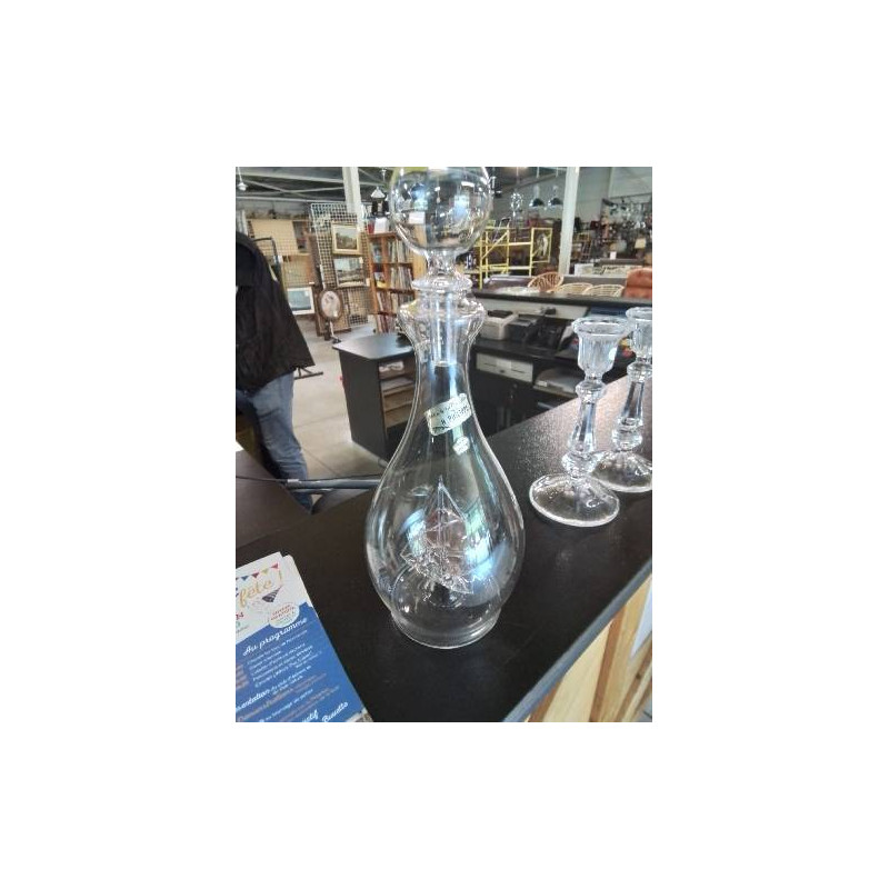 CARAFE AU BATEAU VERRE SOUFFLÉ BOUCHE 