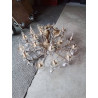 LUSTRE BRONZE A PAMPILLES 18 FEUX