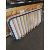 SOMMIER CADRE MÉTAL BLEU A LATTES 90X190CM