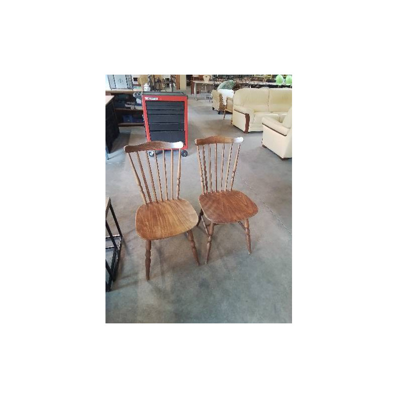 PAIRE DE CHAISES SALOON BOIS 