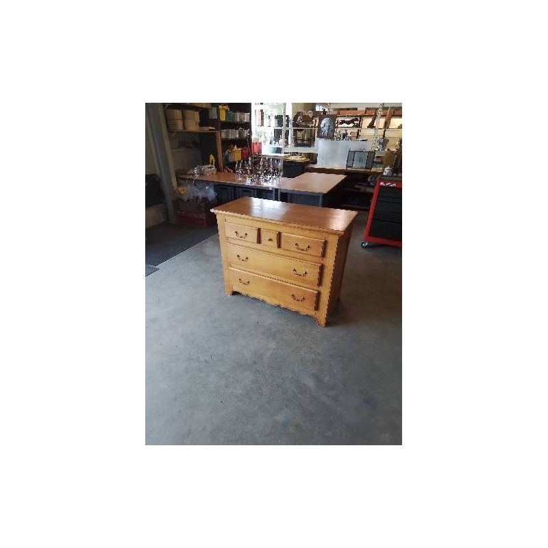 COMMODE BOIS CLAIR 3 TIROIRS 