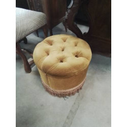 POUF ROND VELOURS OCRE A...