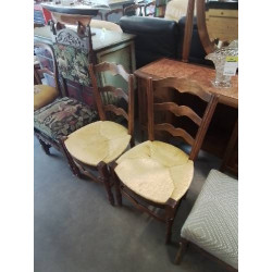 PAIRE DE CHAISES BOIS...
