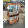 VITRINE ÉLECTRIFIÉE BOIS CLAIR 4 NICHES 1 TIROIR 