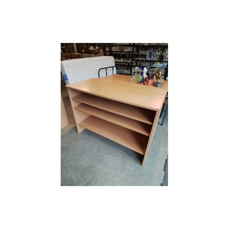 ÉTAGÈRE COMPTOIR BOIS CLAIR 3 NICHES 
