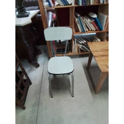 CHAISE FORMICA VERT ANNÉES 70