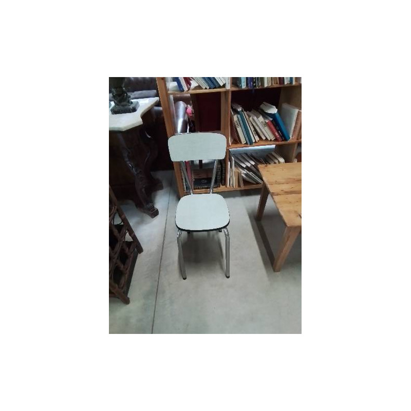 CHAISE FORMICA VERT ANNÉES 70