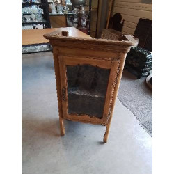 VITRINE BOIS CLAIR 1 PORTE