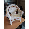 FAUTEUIL ENFANT ROTIN BLANC 