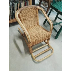 ROCKING CHAIR ENFANT ROTIN ET VANNERIE 