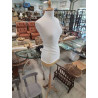 MANNEQUIN BUSTE FEMME PIED BOIS CLAIR 