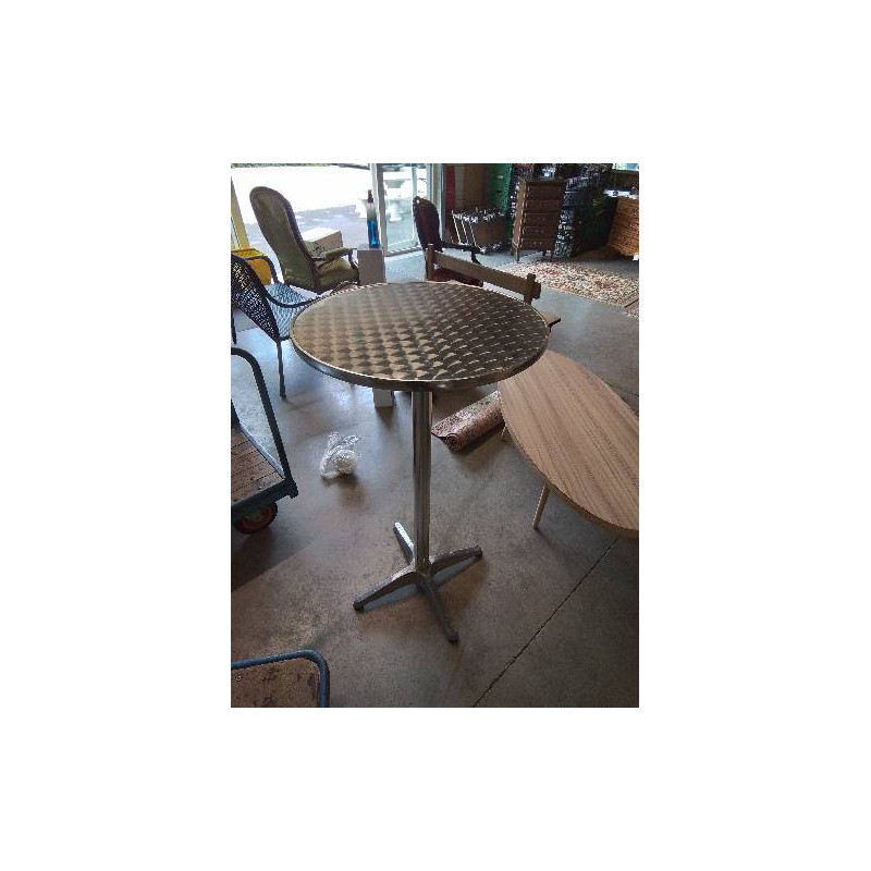 TABLE RONDE MANGE DEBOUT MÉTAL INOX