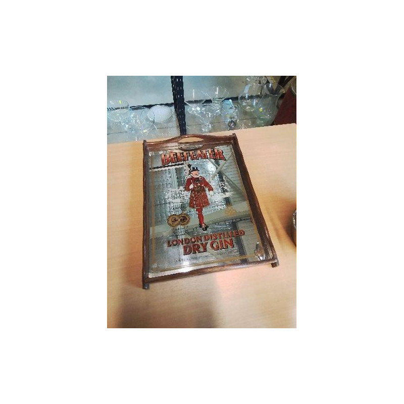 PLATEAU DE SERVICE MIROIR BEEFEATER LONDON DISTILLED DRY GIN