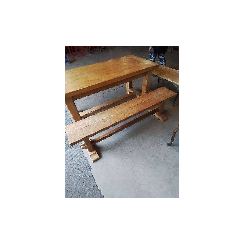 BANC BOIS CLAIR A ENTRETOISE 154CM