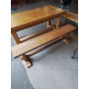 BANC BOIS CLAIR A ENTRETOISE 154CM