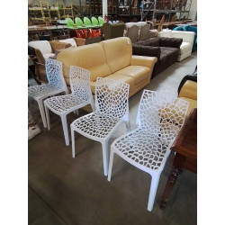 4 CHAISES DE JARDIN RÉSINE...