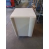 CAISSON A ROULETTES BOIS BLANC ET RÉSINE ECRU 1 PORTE
