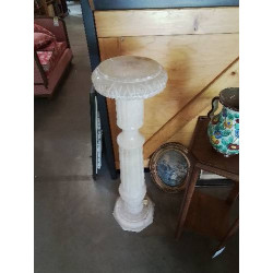 COLONNE ÉLECTRIFIÉE ALBATRE BLANC 