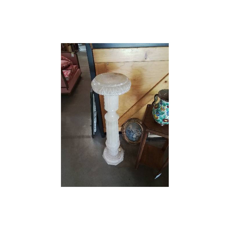 COLONNE ÉLECTRIFIÉE ALBATRE BLANC 