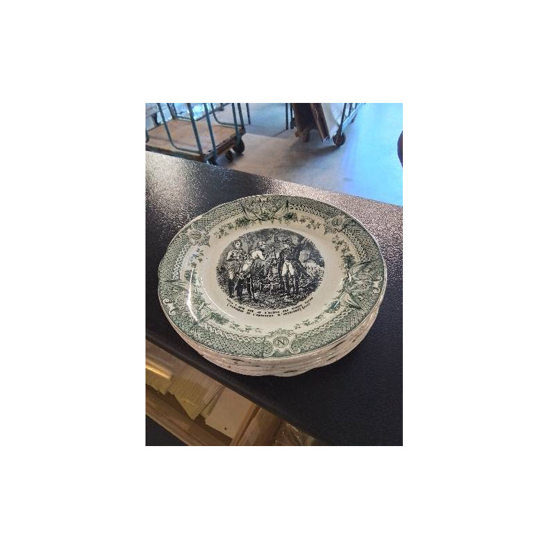 5 ASSIETTES PARLANTES NAPOLÉON SARREGUEMINES 