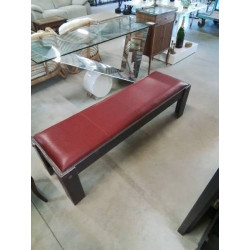 BANC METAL PU ROUGE 150X40
