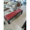 BANC METAL PU ROUGE 150X40