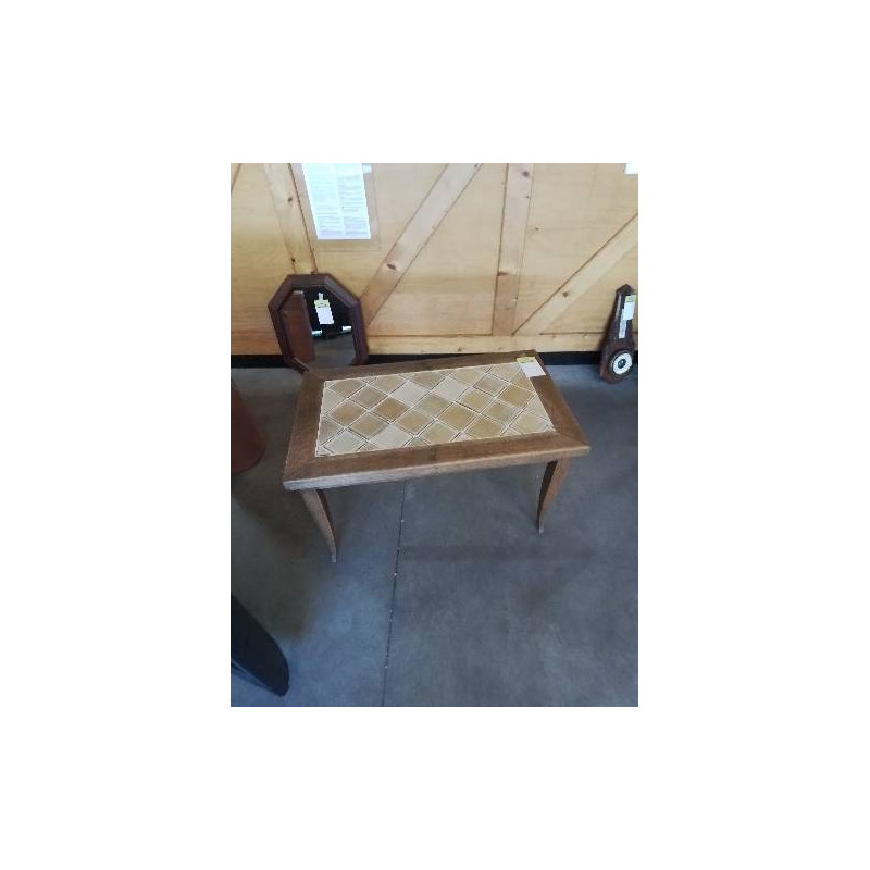 TABLE BASSE RECTANGULAIRE BOIS CARRELÉ 