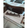 PORTE MANTEAU MURAL BOIS MOULURÉ 4 PATÈRES XIXE