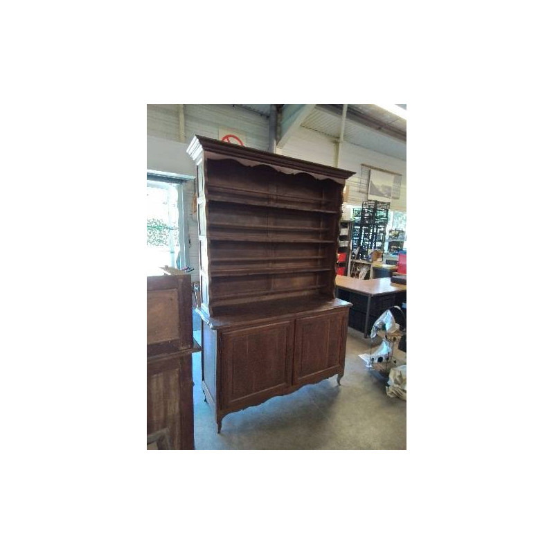 VAISSELIER BOIS 2 PORTES 4 NICHES 