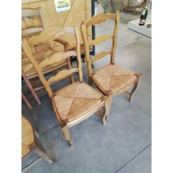 PAIRE DE CHAISES BOIS CLAIR...
