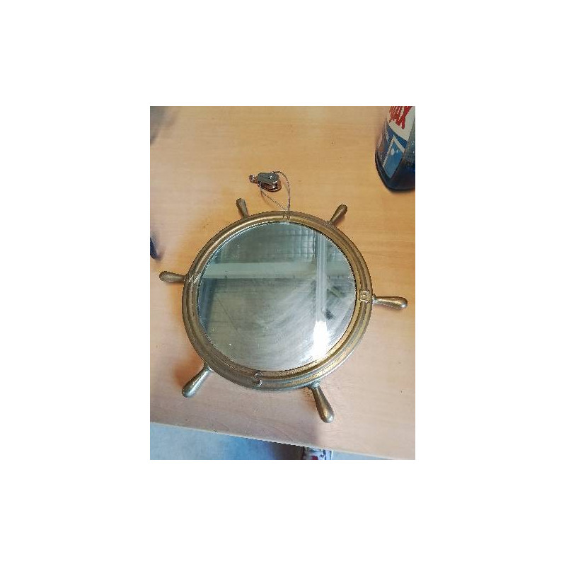 MIROIR ROND ROUE DE NAVIGATION LAITON