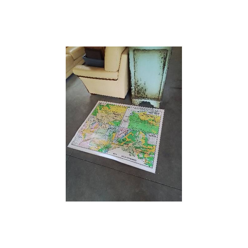 CARTE SCOLAIRE VIDAL LABLACHE FRANCE GÉOLOGIE PAR M.WELSCH 