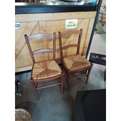 PAIRE DE CHAISES BOIS...