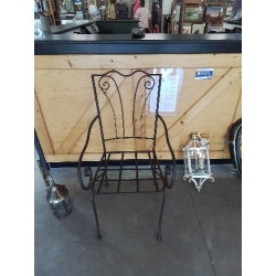 FAUTEUIL MÉTAL CHOCOLAT...