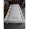 SOMMIER TAPISSER TRECA PULLMAN  AVEC PIEDS HAUTS BOIS CLAIR 90X190