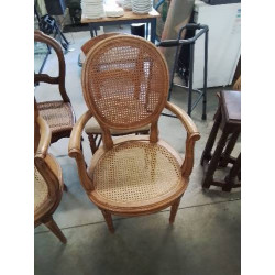 FAUTEUIL MÉDAILLON BOIS...