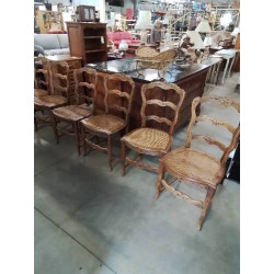4 CHAISES BOIS CLAIR...