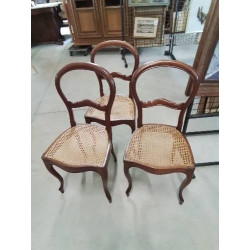 CHAISE ACAJOU ASSISE CANNÉE...